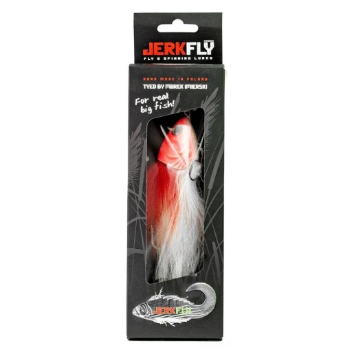 Streamer Szczupakowy JerkFly 15cm 15g RED/WHITE