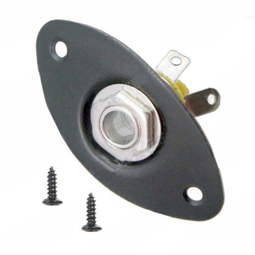 Gniazdo Jack 6,3mm mono gitara czarne Jeremi MSP32