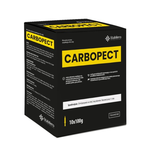 WĘGIEL NA BIEGUNKĘ DLA CIELĄT Usuwa Toksyny Wzdęcia CARBOPECT op.10x100g