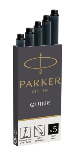 Parker Naboje do pióra długie 5 szt. czarne