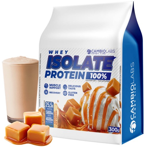 ISOLATE PROTEIN Białko Odżywka białkowa Izolat Whey Pure 100% KARMELOWA