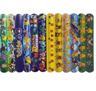 OPASKI BRANSOLETKI ZATRZASKOWE NA RĘKĘ DLA DZIECI POKEMON PIKACHU BAL 1SZT
