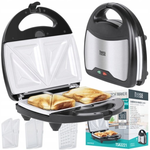 Opiekacz Teesa TSA3221 czarny 800 W