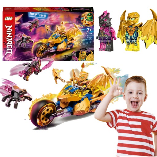 LEGO NINJAGO ZŁOTY SMOCZY MOTOCYKL JAYA WALKA HIT