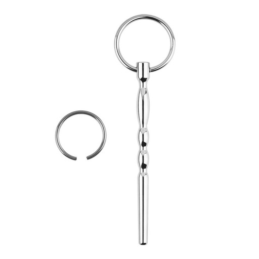 DILATOR STALOWY Z UJŚCIEM PŁYNÓW, PENIS PLUG