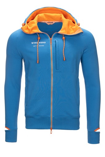 Wind Hero Bluza Spinnaker Hoodie, męska, niebiesko-pomarańczowa rozmiar XXL