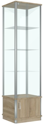 WITRYNA SZKLANA GABLOTA 50X40X190 Z SZAFKĄ NA MODELE, PUCHARY