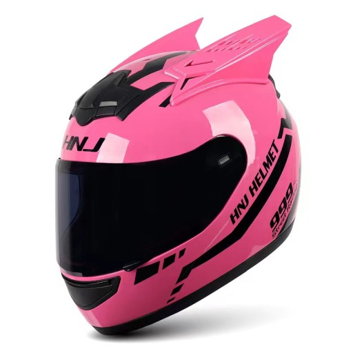 KASK MOTOCYKLOWY KOBIECY USZY Z SZYBKĄ ROZ M