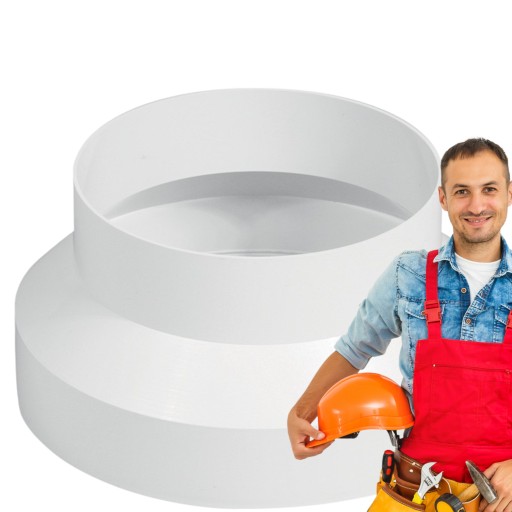 Redukcja do kanałów okrągłych 125 na 150 mm