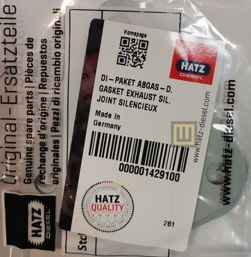 Uszczelki tłumika HATZ 1D60-81 - 01429100