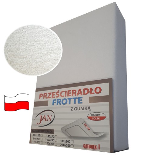 Prześcieradło FROTTE z gumką 140x200 GRUBE