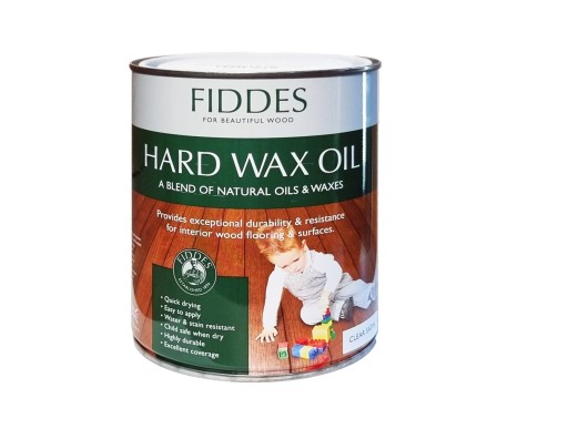 FIDDES Twardy Olejowosk do podłóg mebli HARD WAX OIL bezbarwny SATYNA 1L