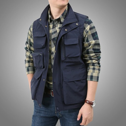 Spring time Outdoor Leisure Vest Men's New Multi-P