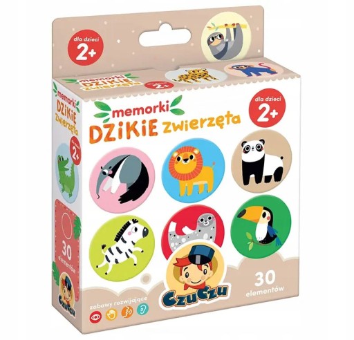 Memorki Gra Pamięciowa Dzikie Zwierzęta 2+ CzuCzu