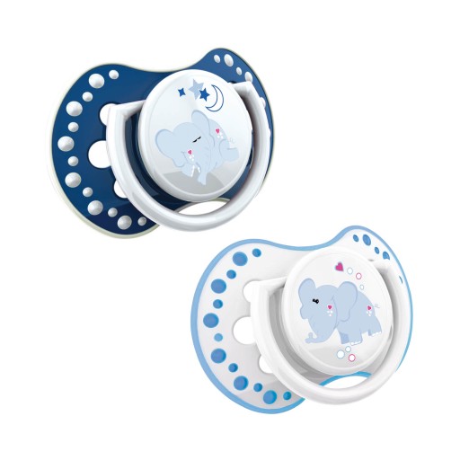 LOVI Smoczek dynamiczny 0-3m 2 szt Night&Day