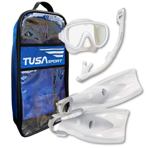 TUSA Zestaw do snorkelingu ABC płetwy maska fajka + torba rozmiar: 32-39