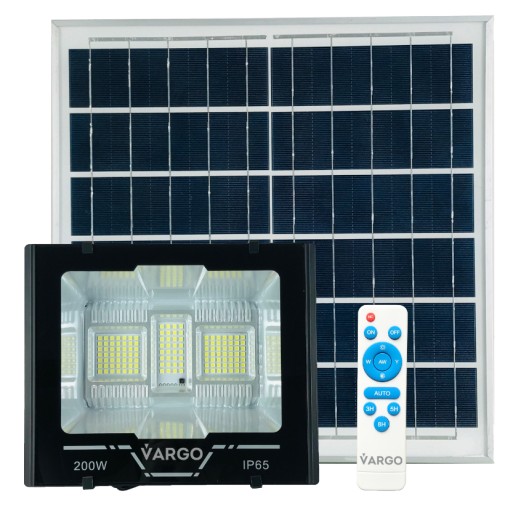 NAŚWIETLACZ SOLARNY LED HALOGEN LATARNIA ULICZNA 200W LED IP65 6500K PILOT