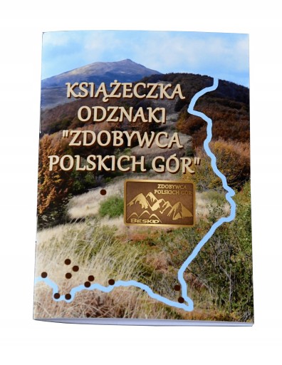 Książeczka zdobywca polskich gór korona odznaka polski mapa góry plakat ZPG