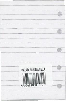 Wkład do organizera M Linia biała ANTRA