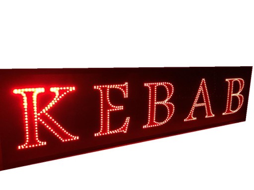 Reklama diodowa KEBAB 200x50 cm LED neon kaseton