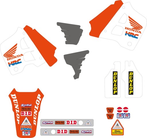 TECNOSEL KOMPLET NAKLEJEK + POKROWIEC HONDA CR 125