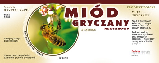 Etykiety na Miód Gryczany (100szt) - wzór E102