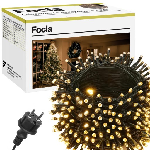 LAMPKI CHOINKOWE ZEWNĘTRZNE 500LED- STAŁE ŚWIATŁO