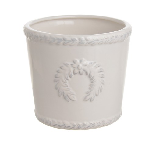 Wysoka Ceramiczna Zdobiona Biała (większa)