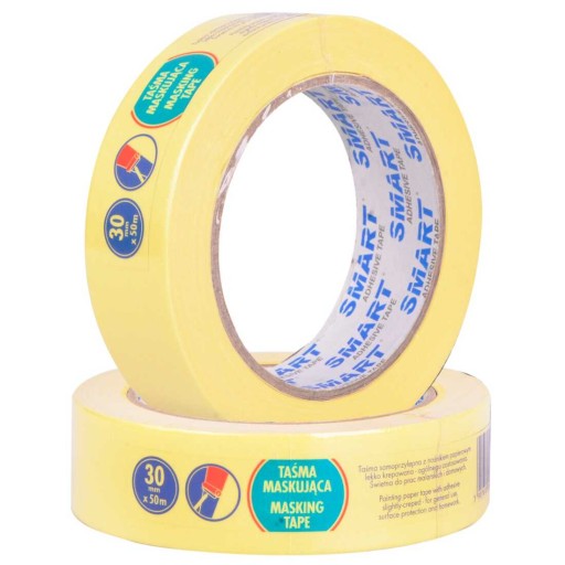 SMART TAŚMA PAPIEROWA MALARSKA MASKUJĄCA ŻÓŁTA 30MM x 50M 1SZT
