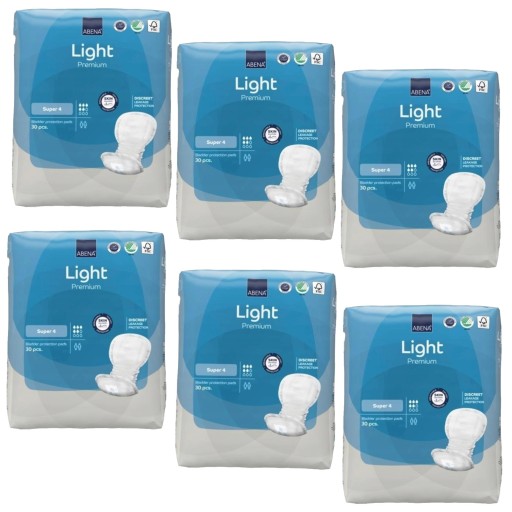 WKŁADKI UROLOGICZNE PODPASKI DUŻE CHŁONNE ABENA LIGHT SUPER 6x30szt