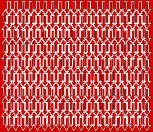 Naklejka strzałki 1x2cm 340szt czerwony matowy
