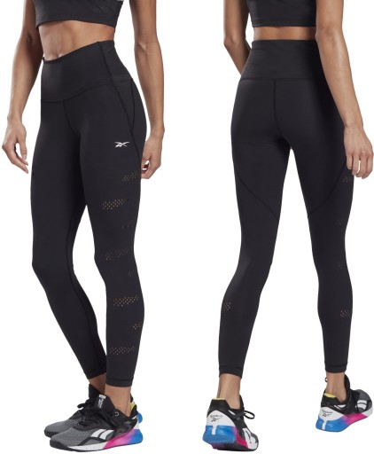 REEBOK LEGGINSY DAMSKIE SIŁOWNIA FITNESS TRENINGOWE TERMOAKTYWNE 7/8 XS