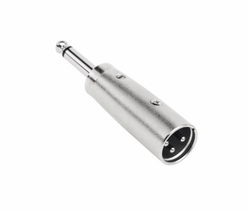 Złącze / Adapter / Przejściówka XLR męski - Jack 6.3 mm męski mono