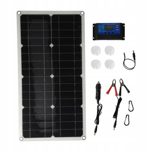 Panel słoneczny 100W z regulatorem ładowania