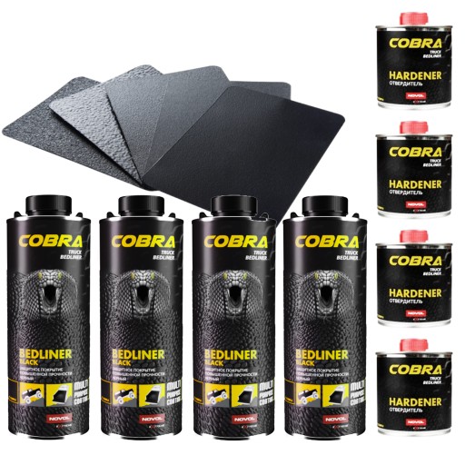 NOVOL COBRA Truck Bedliner CZARNY zestaw x 4 PROMO