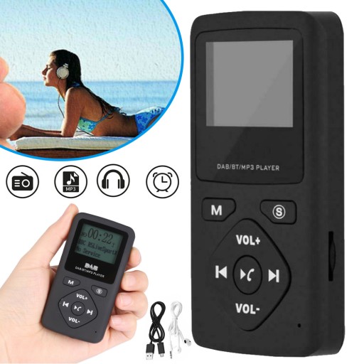 PRZENOŚNE RADIO FM DAB, KIESZONKOWE RADIO BLUETOOTH ODTWARZACZ, DO BIEGANIA