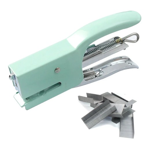 Small Macaron color stapler Learn office stapling machine send staples DSJ