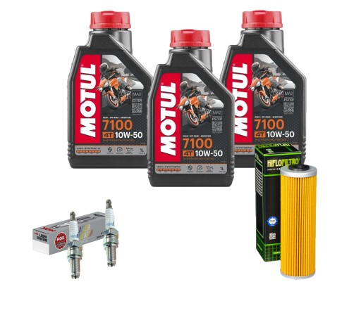 Olej Motul 10W50 KTM 790 Adventure Filtr Świece
