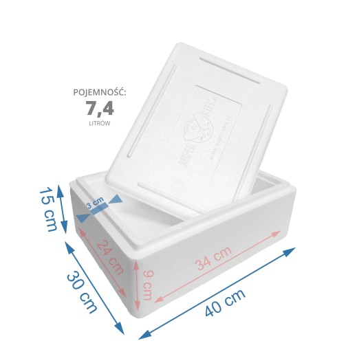 Termobox 7,4L pojemnik styropianowy LODÓWKA TERMO