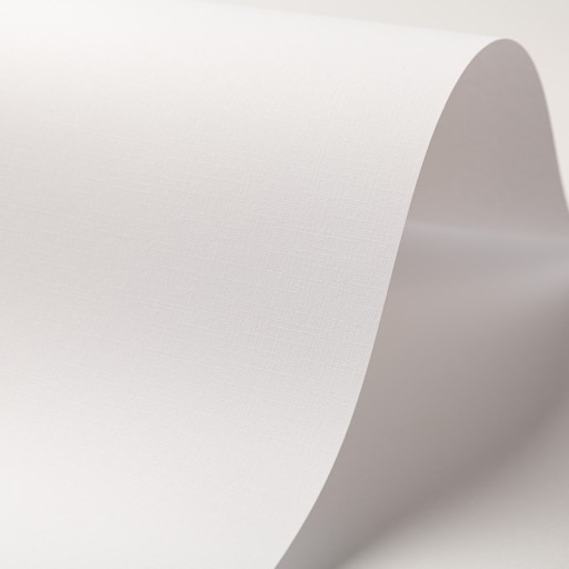 50x papier ozdobny wizytówkowy biały płótno 120g