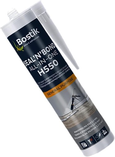 MOCNY KLEJ MONTAŻOWY USZCZELNIACZ BOSTIK H550 UNIWERSALNY 290ML BIAŁY