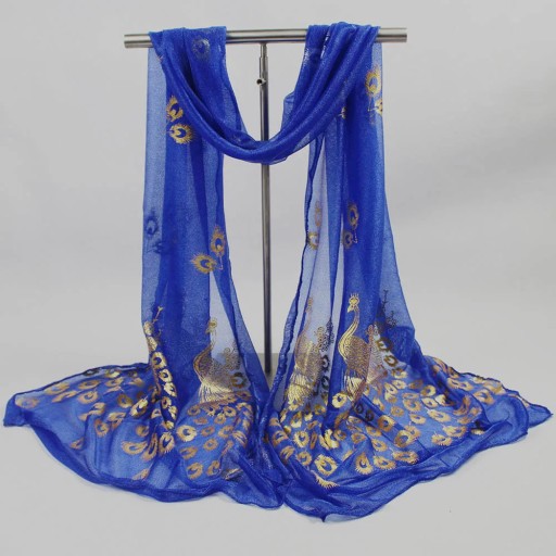 Luxury Shawl Scarves Women Lady Multi-Color Peacoc