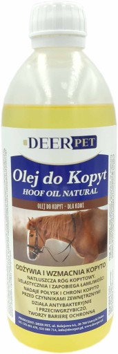 Olej do kopyt HOOF OIL NATURAL 500ml DEER PET regeneruje kopyta