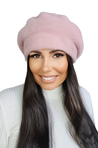 FILOMELA beret damski kolor malinowy, KAMEA