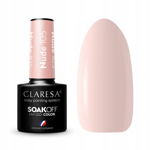CLARESA lakier hybrydowy uv led NUDE 105