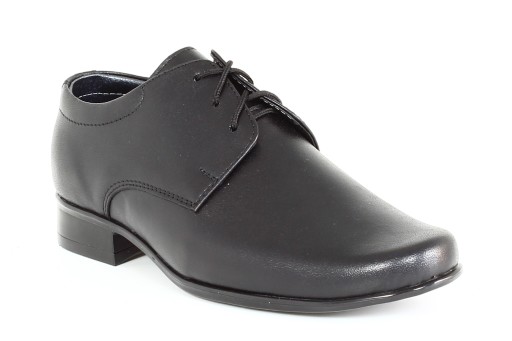Buty eleganckie komunia TIMO 060 czarny rustic rozmiar 35
