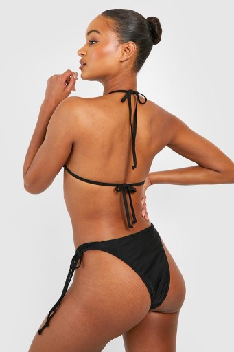 Boohoo cdd OD WIĄZANIE CZARNY BIKINI DÓŁ NG2 M