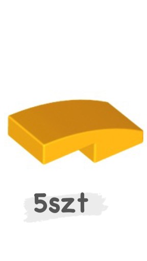 LEGO 5szt Klocek skos 2x1x2/3 Bright Light Orange 11477 Nowy
