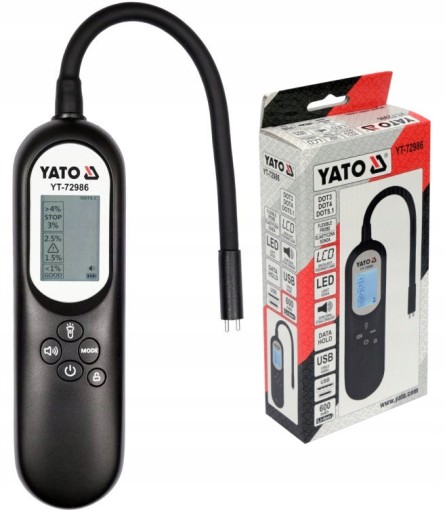 YATOTESTER CYFROWY MIERNIK PŁYNU HAMULCOWEGO LCD