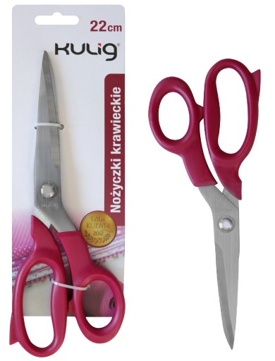 KULIG NOŻYCZKI KRAWIECKIE UNIWERSALNE STALOWE TRADYCYJNE PRAKTYCZNE 22 cm